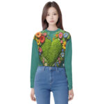 Premium Garden Heart Sweatshirt-Black Stitching