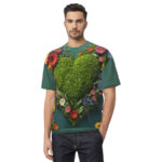 Premium Garden Heart T-Shirt-Black Stitching