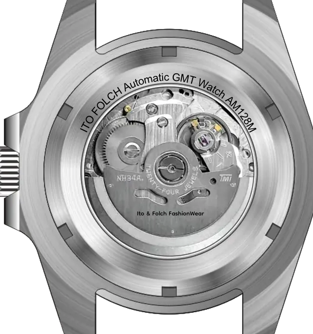 Automatic GMT Watch-AM128M - GOLDEN - Image 2