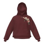 Heavyweight Oversized Organic Hoodie (wine purple) – “名誉 Kokoro no Kizuna” – Special Edition